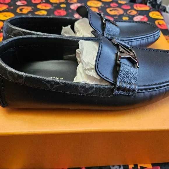 Authentic Louis Vuitton Monte Carlo Black Moccasin/Driving Shoes.SZ 8.5 - Picture 4 of 8